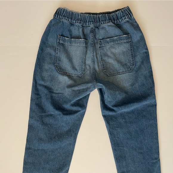 ARYA CARGO JEAN ELASTIC WAIST High-Rise Rigid Denim waterfall 29 8 - Picture 4 of 11